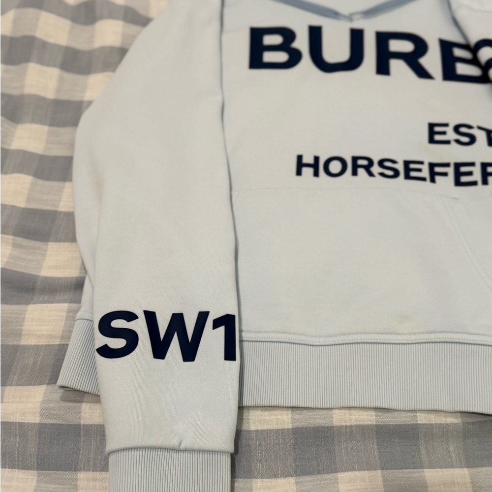 Burberry Light Blue Graphic Hoodie - Picture 9 of 14